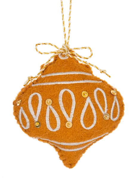 4"H Stitched Gingerbread Cookie Ornament (sold individually)