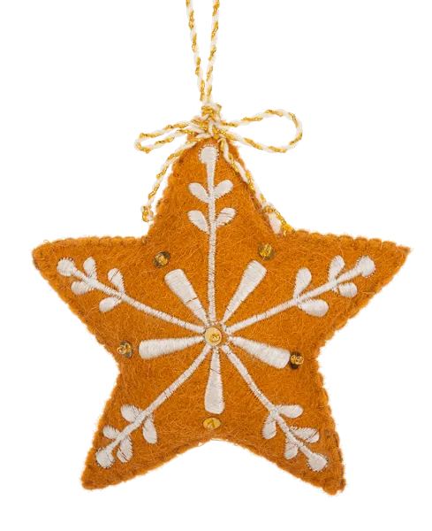 4"H Stitched Gingerbread Cookie Ornament (sold individually)