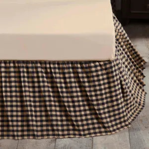 Black Check Bed Skirt