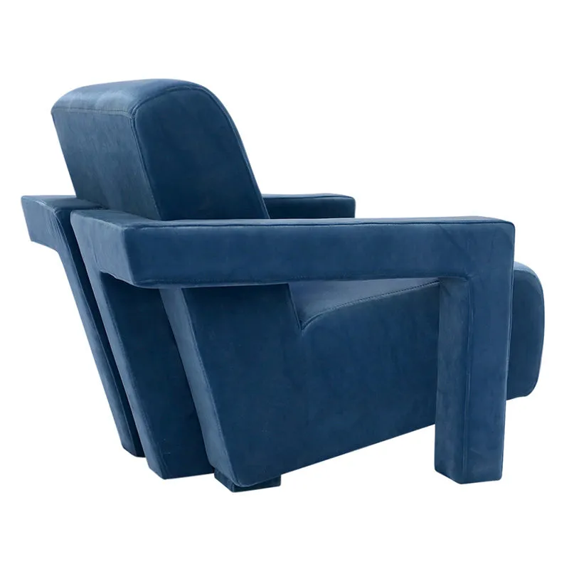 Blaise Armchair - Velvet Peacock Blue