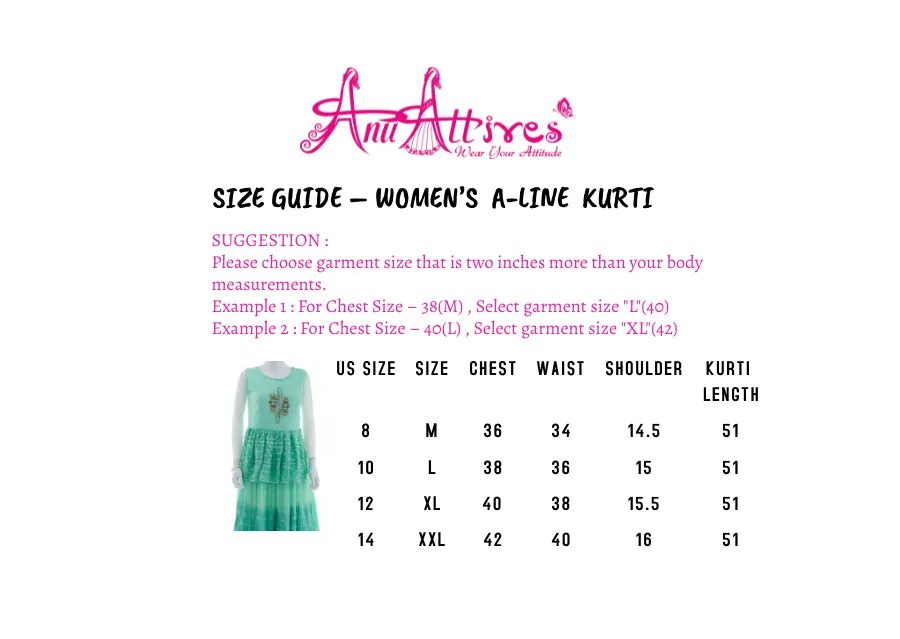 Blue A-Line Kurti