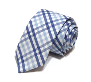 Blue & Light Blue Tattersall Necktie