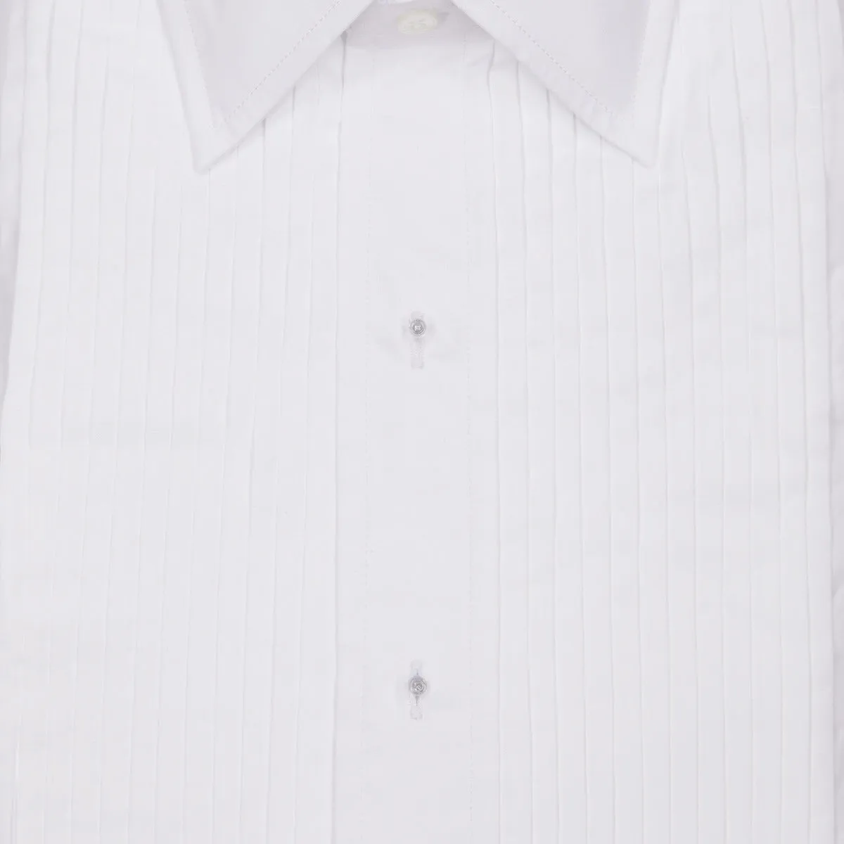 Budd x Kirby Allison Hand Pleated White Dinner Shirt