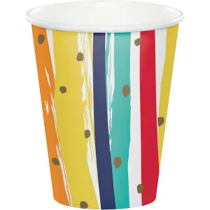 Bulk Birthday Stripes Paper Cups (96 per Case)