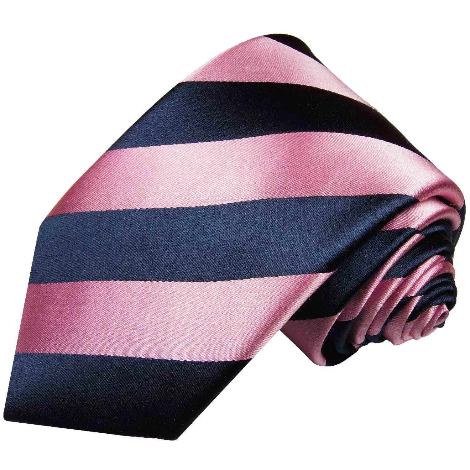 Classic Pink and Navy College Striped Men's Necktie