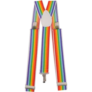 Colorful Striped Suspenders