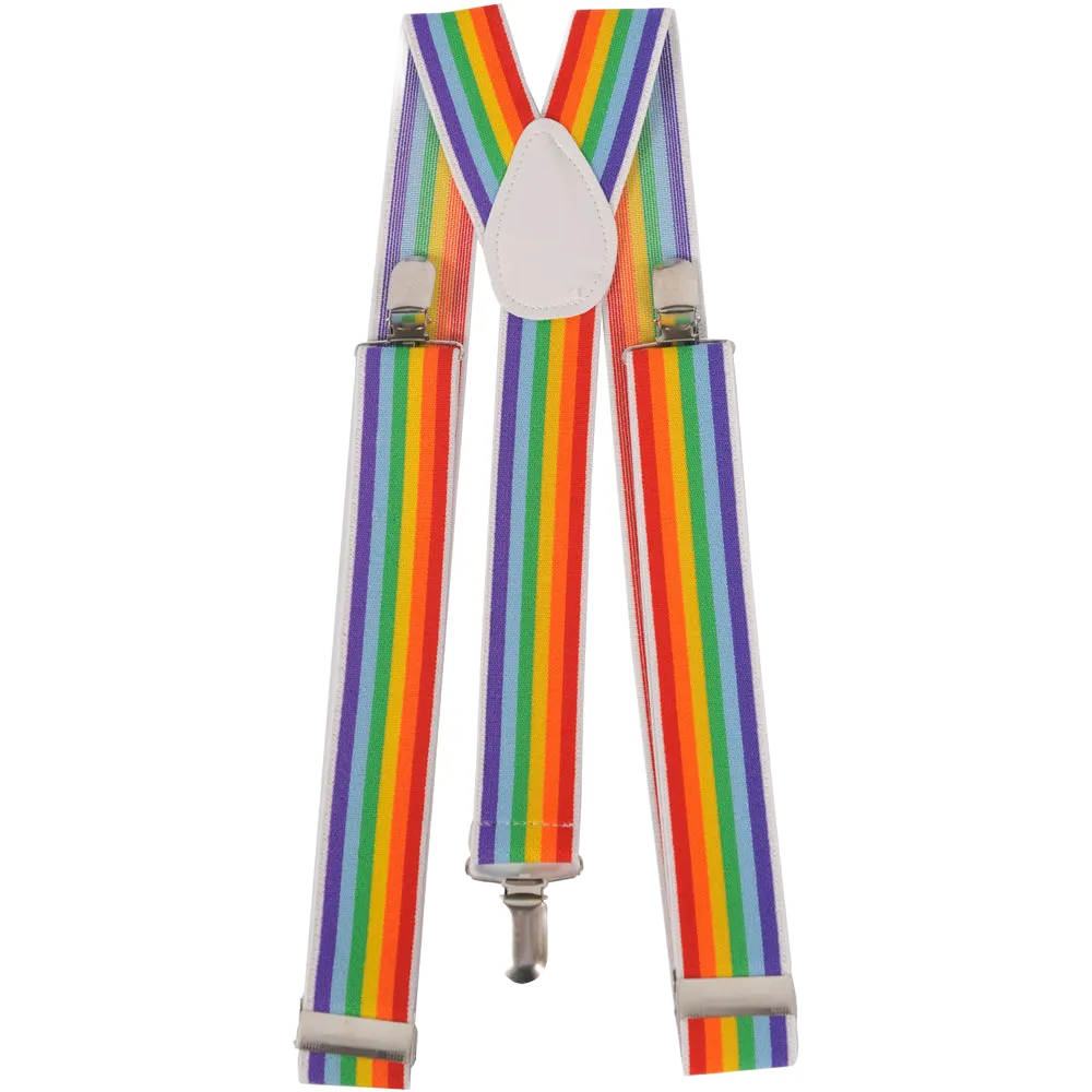 Colorful Striped Suspenders