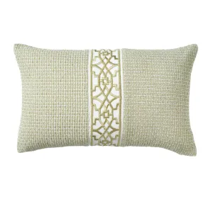 Jacquard Tile 30x50cm Filled Cushion Sage