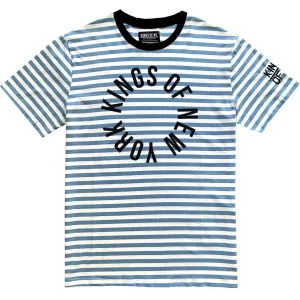 Kings Of NY Circle Logo Striped T-Shirt