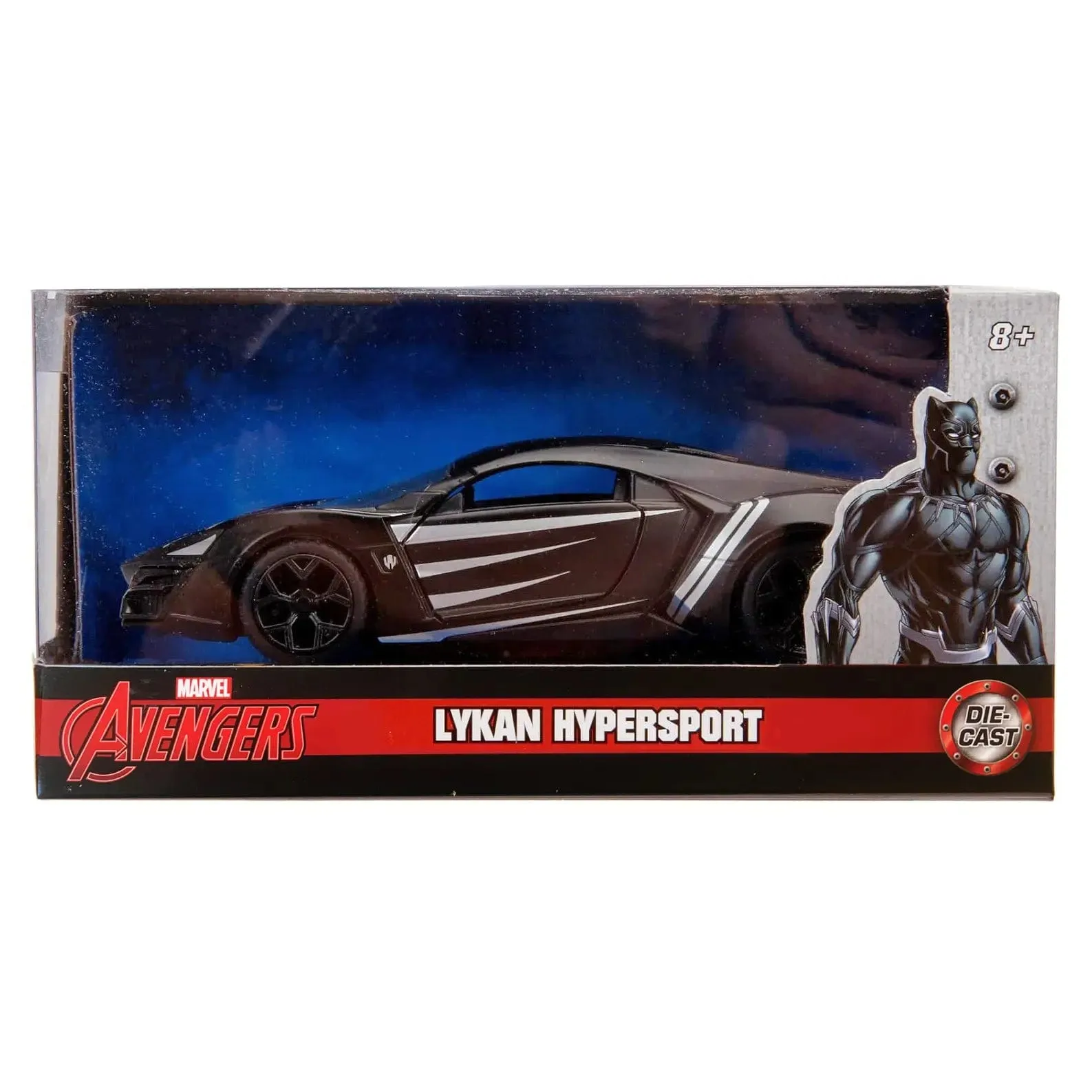 Marvel Avengers Black Panther Lykan Hypersport Die-Cast Car 1:32