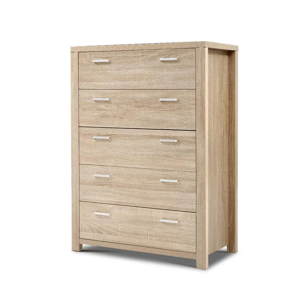 Maxi 5-drawer Tallboy Oak