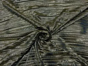 Metallic Pleated Jersey Knit Fabric