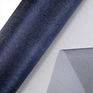 Navy Plain Organza