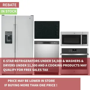 OPEN BOX GE Side-by-Side Refrigerator & 30-in Wall Oven paired with 30-in Electric Cooktop Suite in Stainless Steel