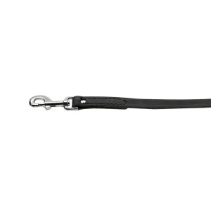 Plain Leather Leash in Black 6 ft