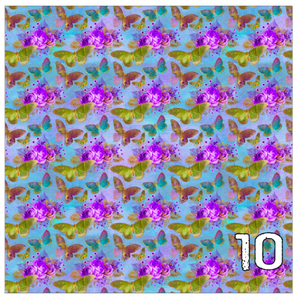 Printed Heat Transfer Vinyl HTV PAINTED BUTTERFLIES Pattern 12 x 12 inch sheet