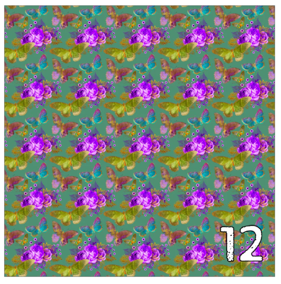 Printed Heat Transfer Vinyl HTV PAINTED BUTTERFLIES Pattern 12 x 12 inch sheet