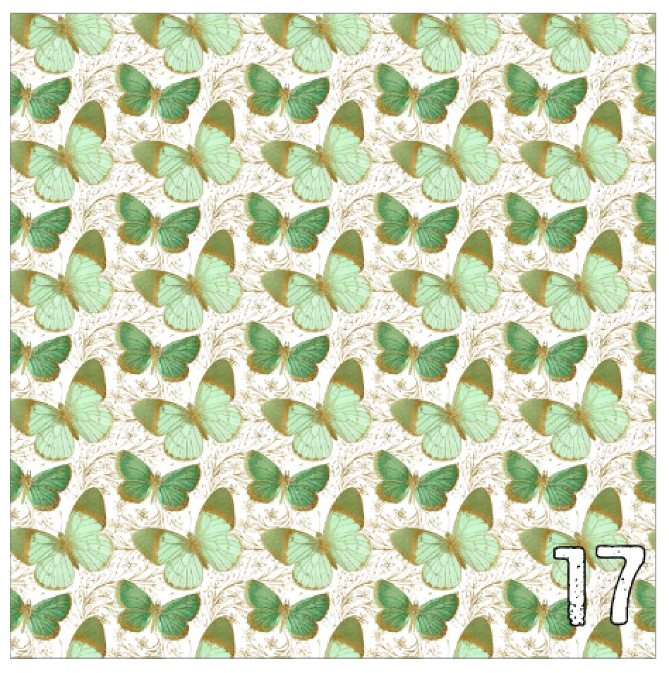 Printed Heat Transfer Vinyl HTV PAINTED BUTTERFLIES Pattern 12 x 12 inch sheet