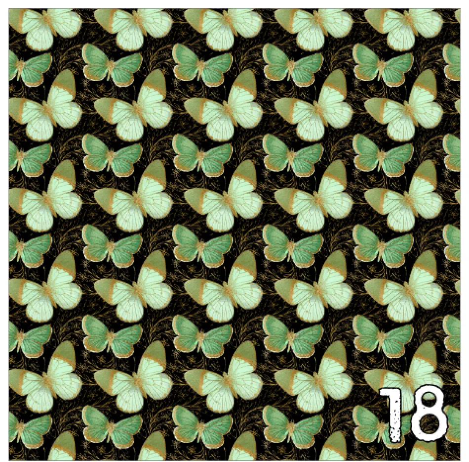 Printed Heat Transfer Vinyl HTV PAINTED BUTTERFLIES Pattern 12 x 12 inch sheet