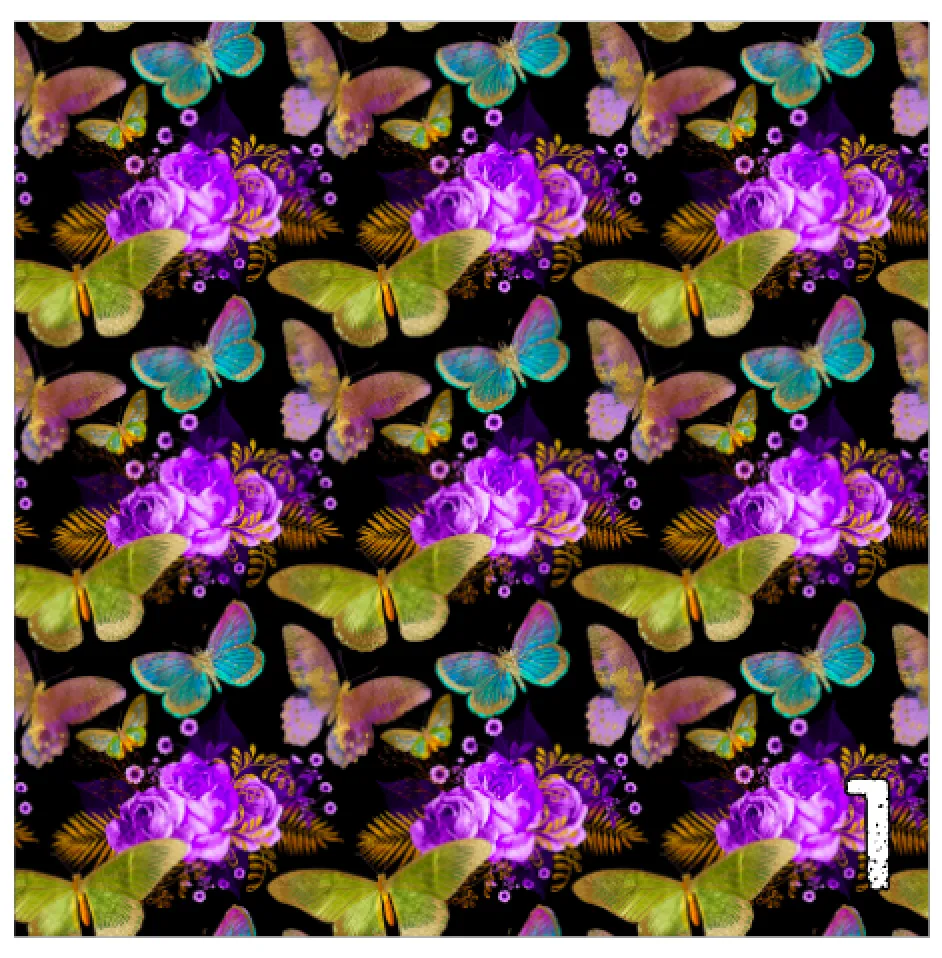 Printed Heat Transfer Vinyl HTV PAINTED BUTTERFLIES Pattern 12 x 12 inch sheet