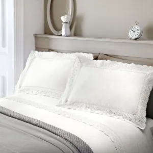 Renaissance Duvet Cover Set by Serene in White