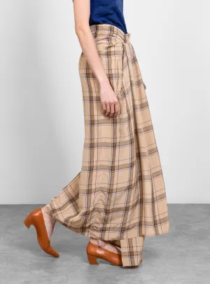 Safra Skirt Beige Checks