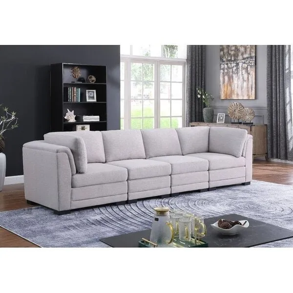 Sia Fabric Sofa for Living Room - Light Grey