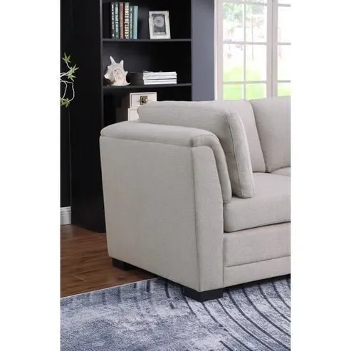 Sia Fabric Sofa for Living Room - Light Grey