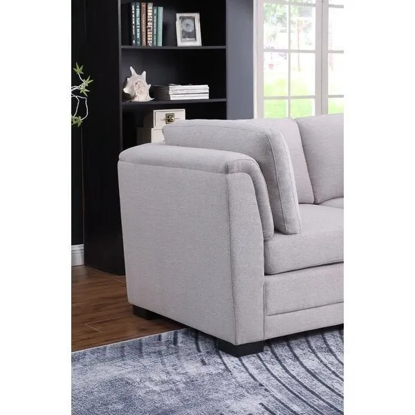 Sia Fabric Sofa for Living Room - Light Grey