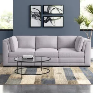 Sia Fabric Sofa for Living Room - Light Grey