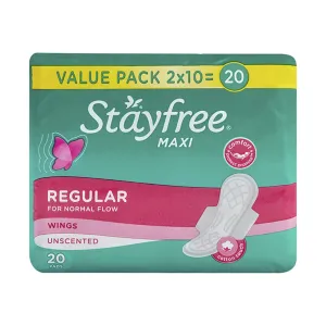 Stayfree Maxi Regular Wings Unscented 20 Pads