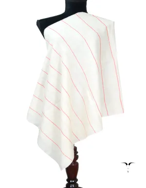 White striped pashmina stole 8042