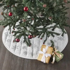 Yuletide Burlap Antique White Tree Skirt 36"